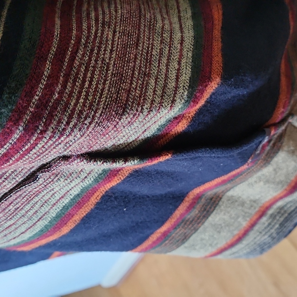 Woolrich Womens Striped Multicolor 3/4 zip Pullover 100% Cotton Medium - Picture 7 of 12